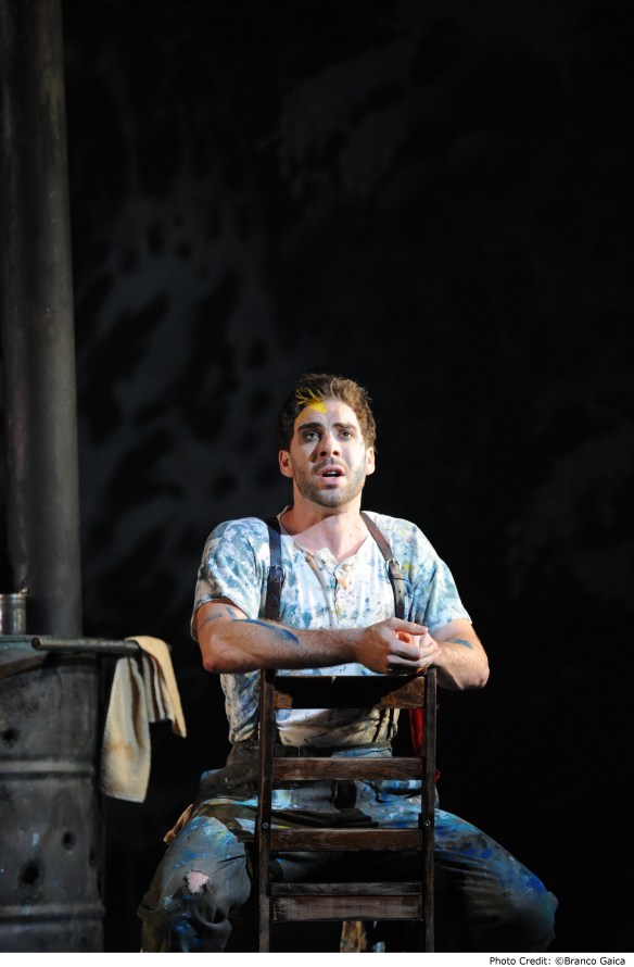 Samuel Dundas as Marcello in La boheme for Opera Australia. Photo: Branco Gaica