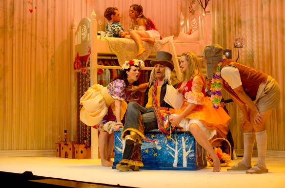 Michelle Doake, Terry Serio, Helen Thomson and Justin Smith. In the background, Felix Jozeps and Liana Cornell. Photo: Michele Mossop