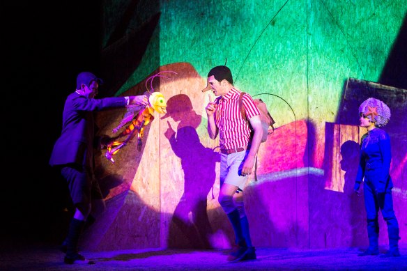 Jonathon Oxlade, Nathan O'Keefe and Danielle Catanzariti. Photo: Brett Boardman