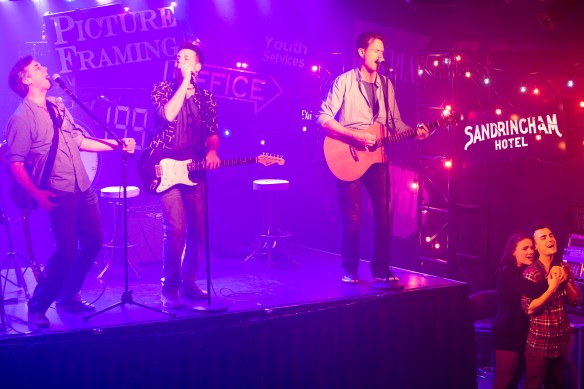 Left to right, Ian Stenlake, Toby Francis, Scott Irwin, Erica Lovell, Ross Chisari. Photo: Noni Carroll