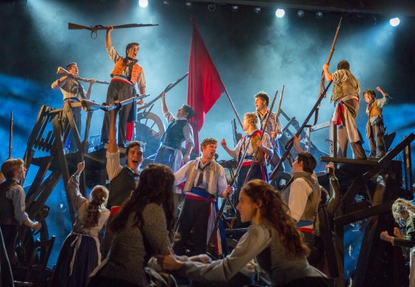 The barricades in Les Mis. Photo: Matt Murphy