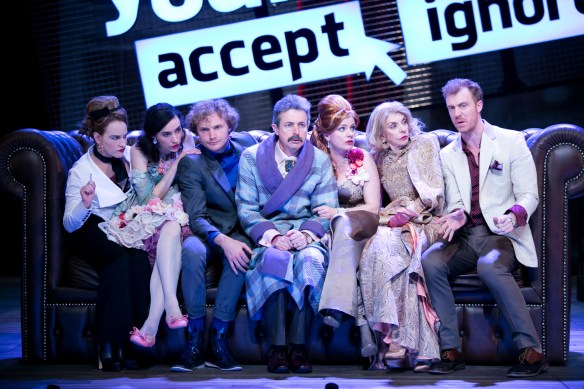 Kate Mulvany, Genevieve Hakewill, Charlie Garber, Sean O'Shea, Helen Dallimore, Jennifer Hagan and Robert Jago. Photo: Lisa Tomasetti