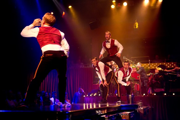 The Swizzle Boys prepare to launch off in Club Swizzle. Photo: Prudence Upton