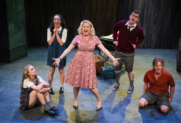 Christy Sullivan, Erin James, Helen Dallimore, Bobby Fox and Jamie Kristian. Photo: Kurt Sneddon