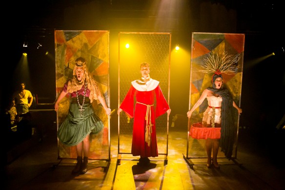 Stephen Anderson, Glenn Hill and Courtney Glass. Photo: Michael Francis