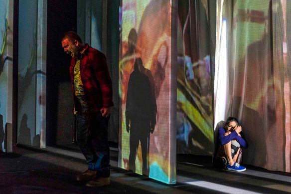 Chris Barwick as Mack and Fabiola Meza as Clem. Photo: Patrick Boland