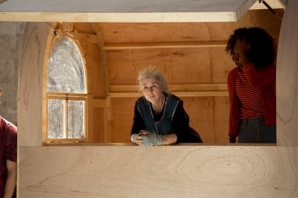 Robyn Nevin during rehearsals for Mother Courage.  Photo: Lisa Tomasetti