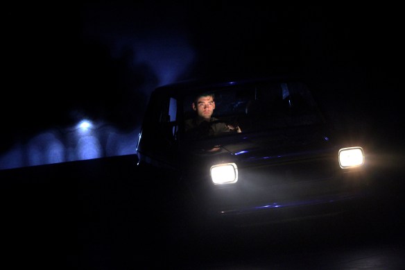 Aleks Mikic as an unlicensed driver in Ghost Stories. Photo: Liam O'Keefe