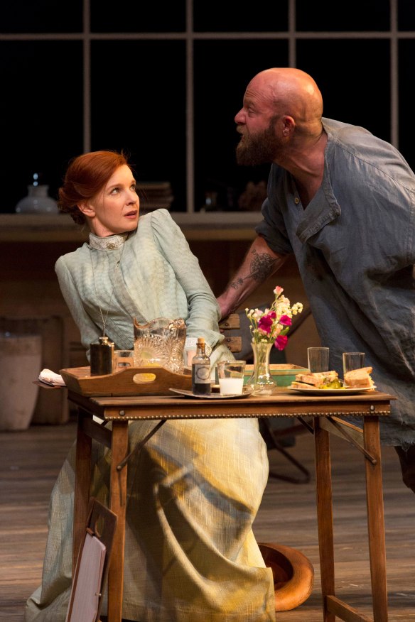 Jacqueline McKenzie and Yure Covich in STC's Children of the Sun. Photo: Brett Boardman