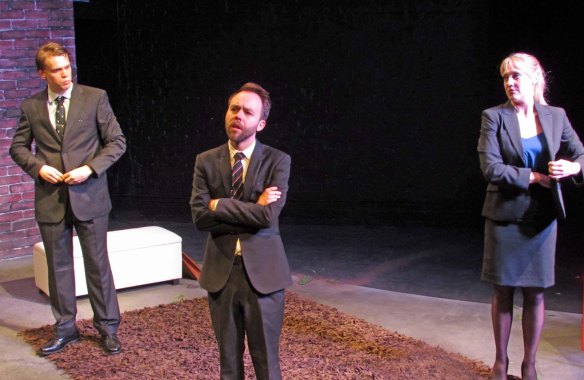 Philippe Klaus, George Kemp and Romy Bartz. Photo: Geoff Sirmai