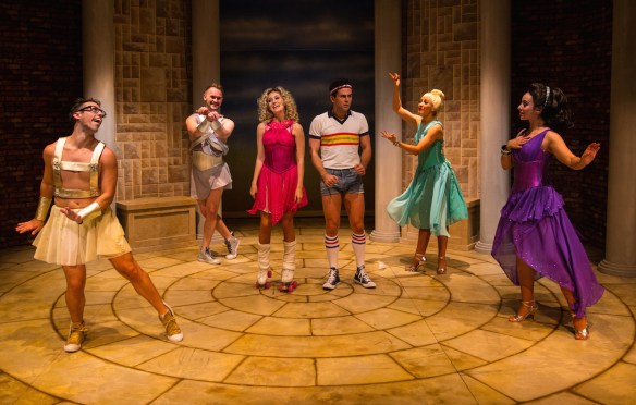 Dion Bilios, James Maxfield, Jaime Hadwen, Ainsley Melham, Catty Hamilton, Kat Hoyos in XANADU (c) Frank Farrugia